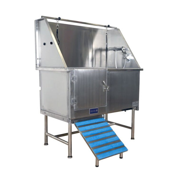 groom-x - banheira aço inox fixa - 127x78 cm