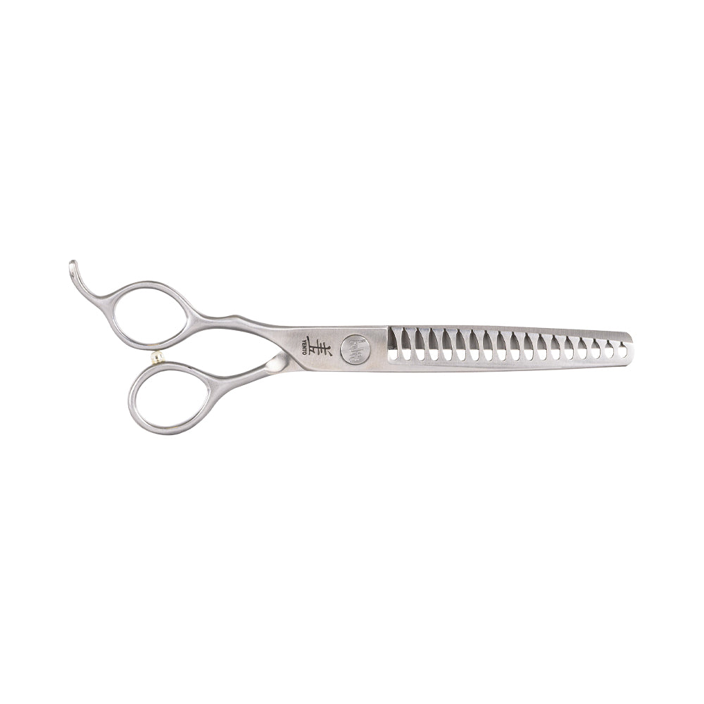 tesoura grooming yento fanatic - tubarão 7"/18cm - 18 dentes - esquerdinos
