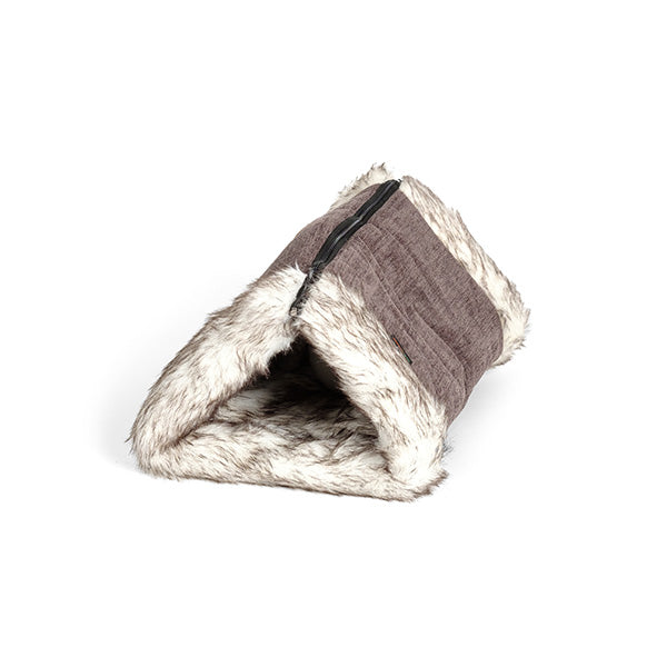 agui convertible self-warming cat cave - 54x32cm - grey