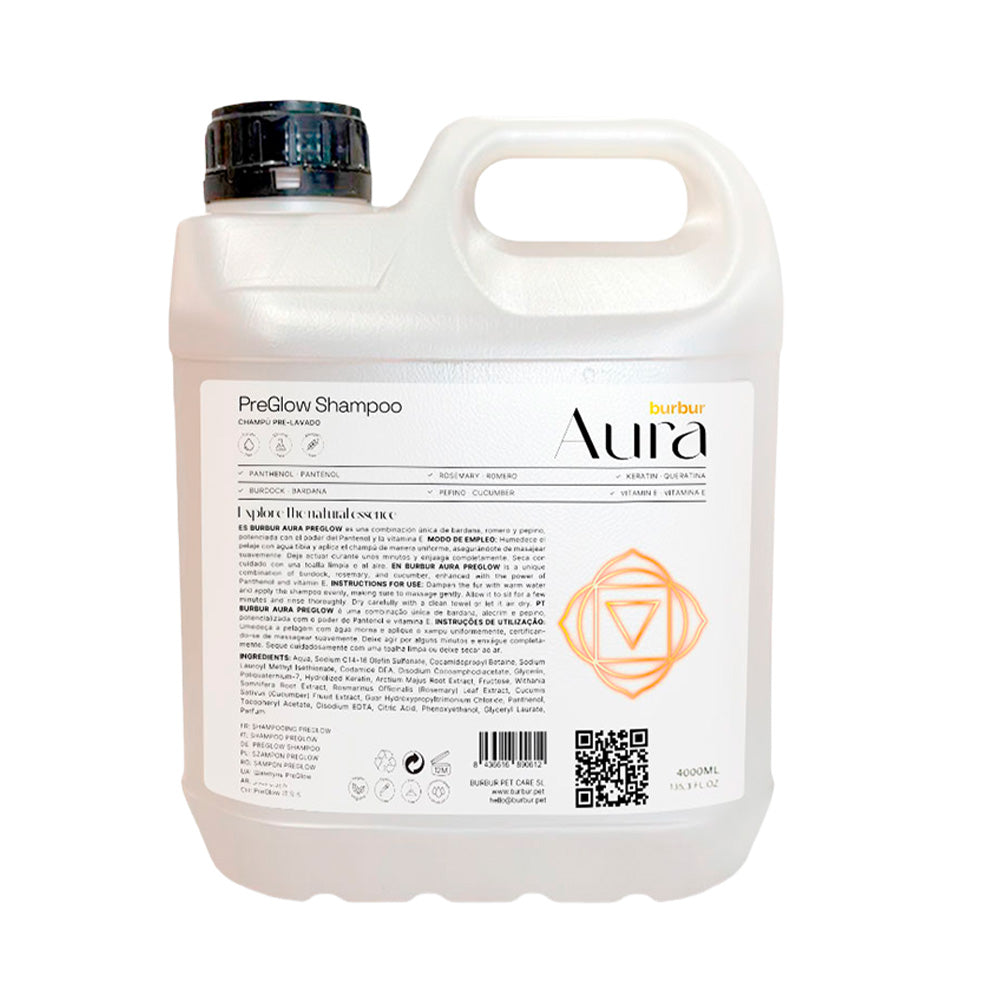 burbur aura - champô preglow - 4lt