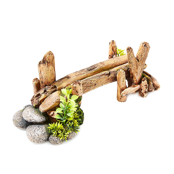 decoração aquário "bamboo bridge plants" 27,5x10,7x11,3 cm