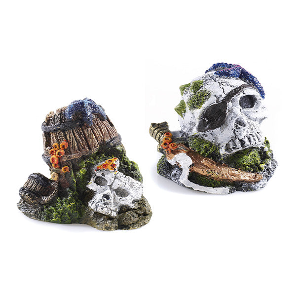 decoração aquário "small skull" - 9x7,5x8 cm