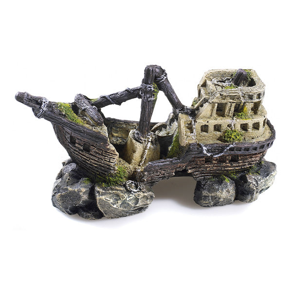 decoração aquário "small galleon" - 16,5x7x9,3 cm