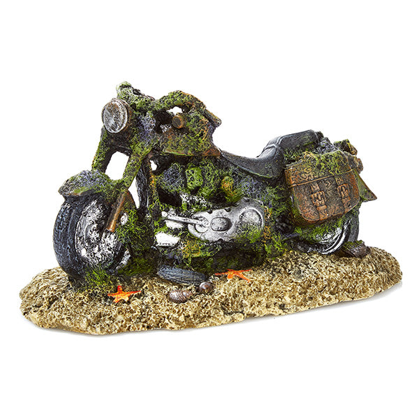 decoração aquário "motorcycle wreckage" - 19,5x11x10,5 cm