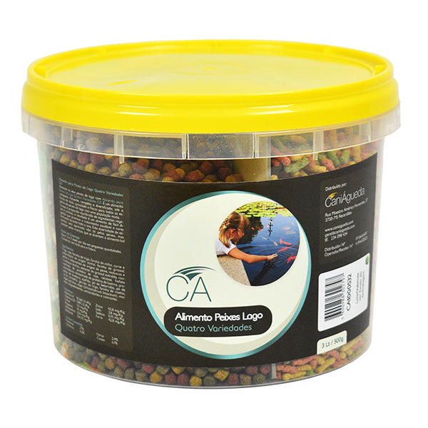 ca - alimento peixes lago quatro variedades - pote 3 lt - 600 g