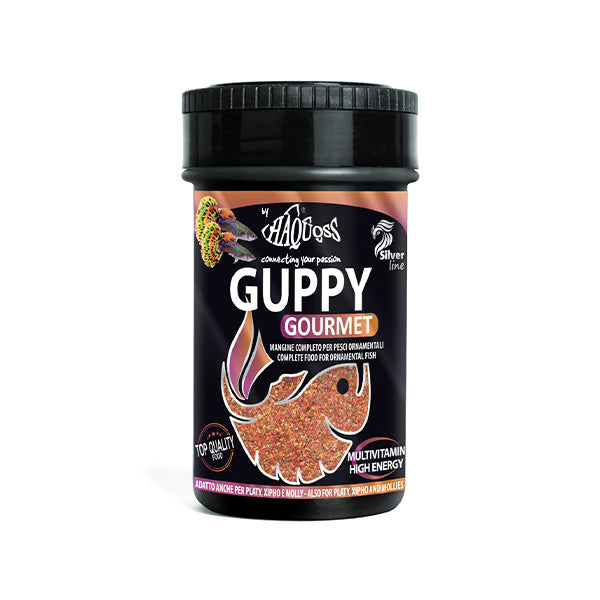 alimento peixes - haquoss guppy gourmet - 100ml / 20g