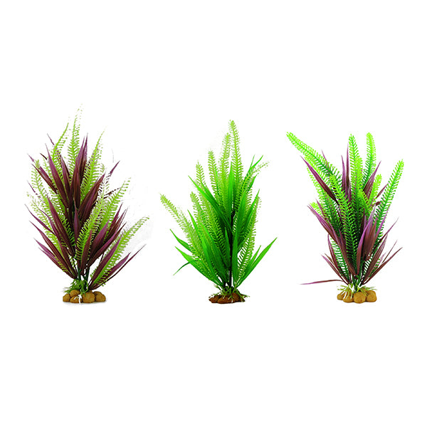 decoração aquário "aquatic plants" 25 cm - 3 unidades
