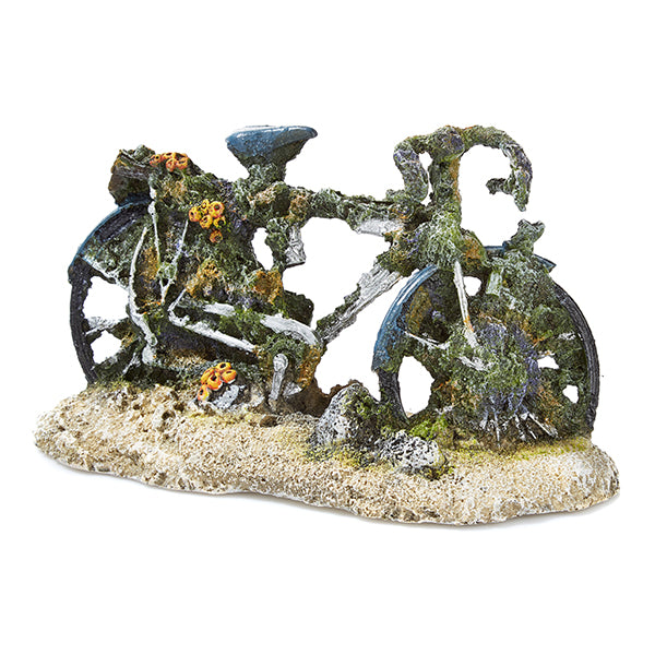 decoração aquário "bicycle wreckage" - 22,5x16,5x13 cm