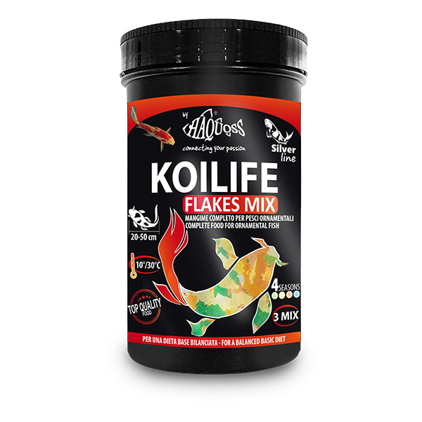 alimento peixes - haquoss koilife flakes mix - 1000ml / 120g