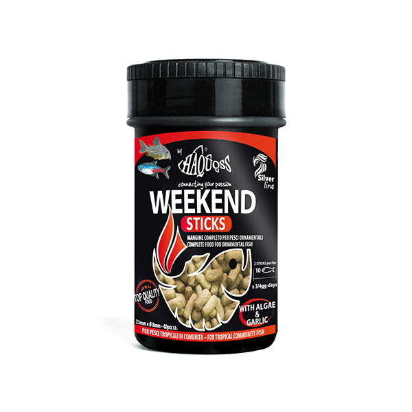 alimento peixes - haquoss weekend sticks - 100ml / 50g