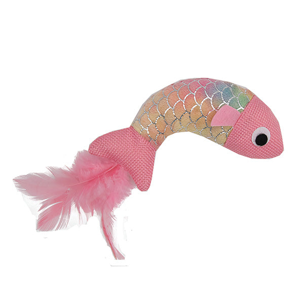brinquedo gato - "mermaid fish" - 17x10x2 cm - rosa