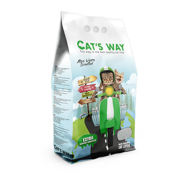 litter aglomerante p/ gatos "cats way" aloe vera #variant:5 L - 4,25 Kg