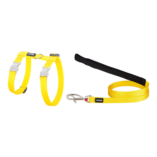 peitoral + trela gato red dingo - plain #variant:Classic Yellow
