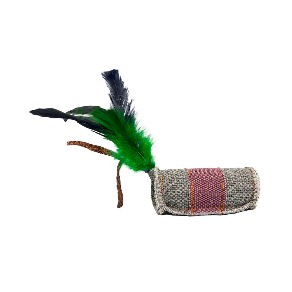 brinquedo gato "toy feathers, grass string" - 4x9,5 cm