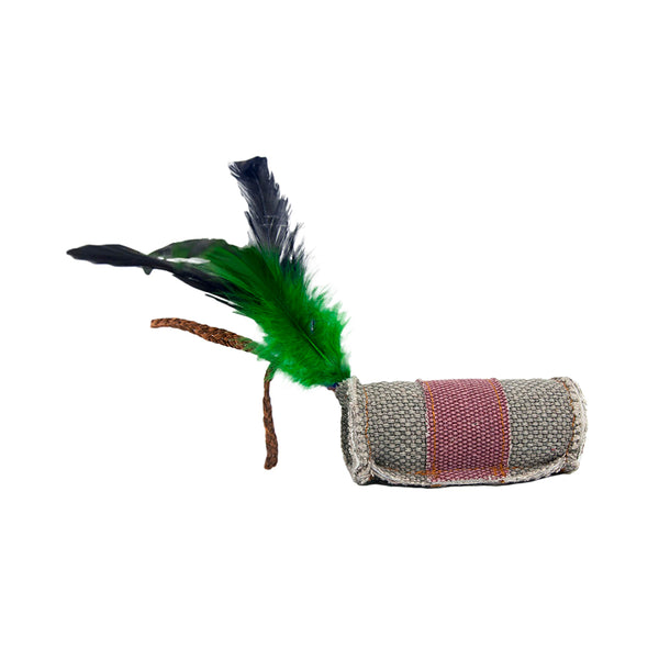 brinquedo gato "toy feathers, grass string" - 4x9,5 cm