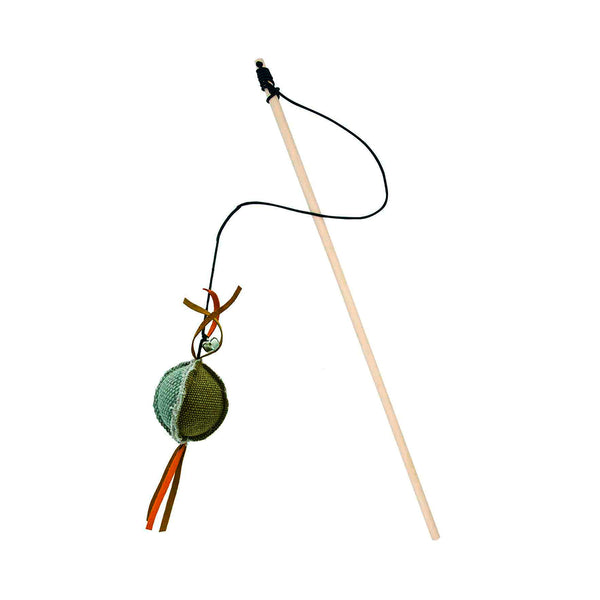 brinquedo gato "cana pesca - fabric ball" - 5,5x4/40 cm