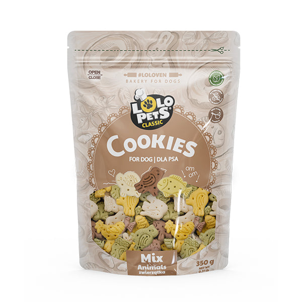 biscoitos p/ cão mix - lolo pets - 350 g #variant:Animais Mix