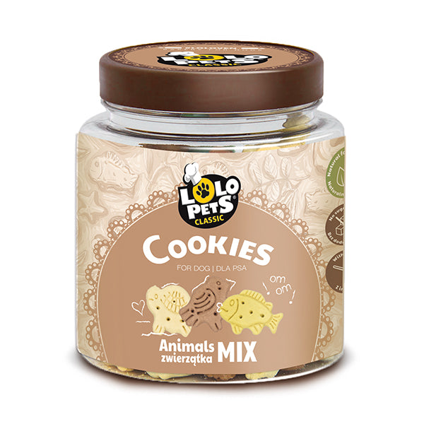 biscoitos p/ cão - lolo pets #variant:Animais Mix - Pote 210g