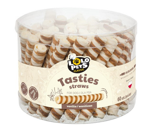 snack rolinhos "tasties" - baunilha - 60 unidades