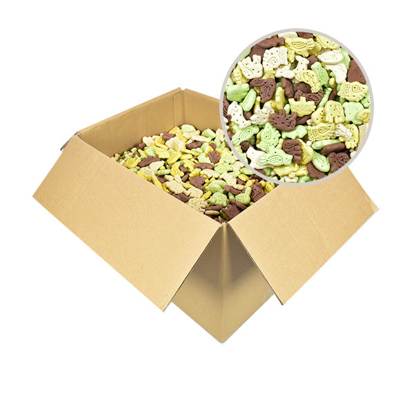 snack biscoitos - animais mix - caixa 10 kg