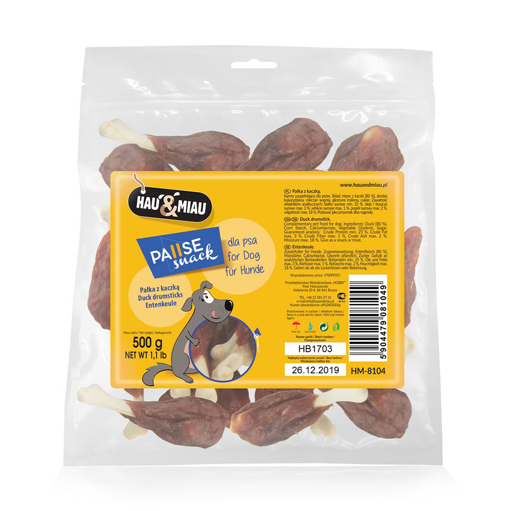 snack natural "duck drumsticks" - pato - 500g