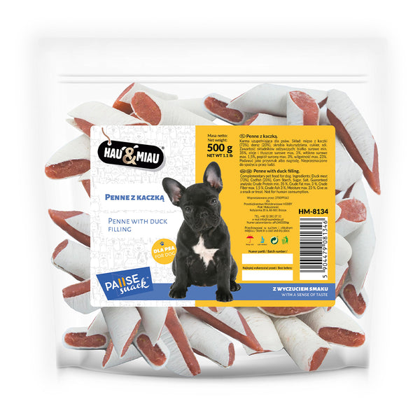 snack natural "penne with duck" - pato - 500g