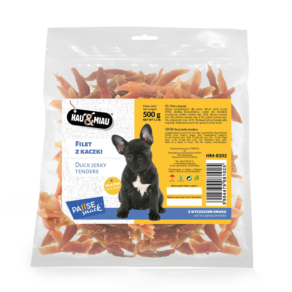 snack natural "duck jerkey tenders" - pato - 500g