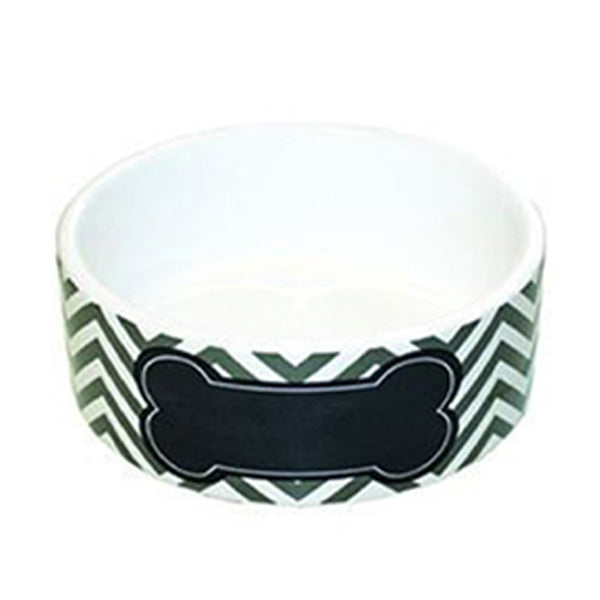 comedouro ceramico "chevron" - (m) 16 cm - 800ml