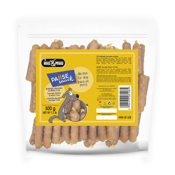 snack natural "chicken sausages" - galinha - 500g
