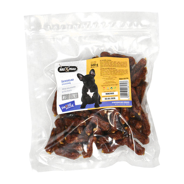 snack natural "mini sausages with duck" - pato - 500g