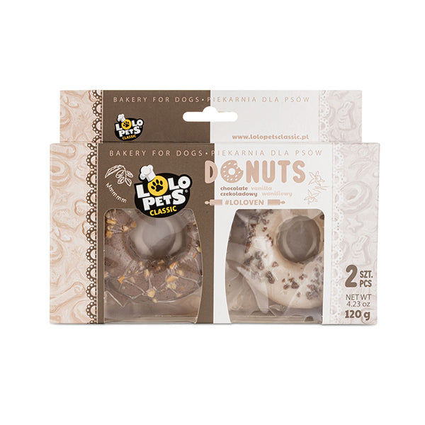 donuts p/ cão - baunilha e manteiga amendoim - 2un 120g