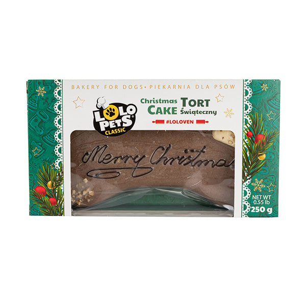 bolo p/ cão "merry christmas" - nozes e chocolate - 250g
