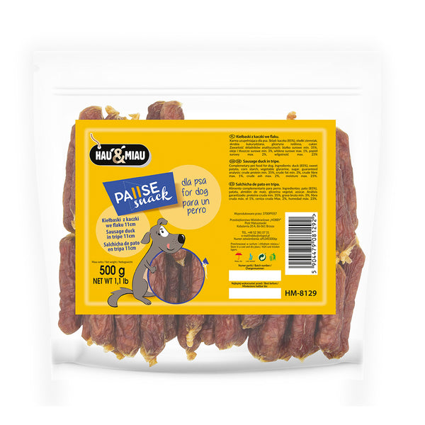 snack natural "duck sausages" - pato - 500g