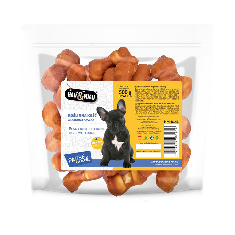 snack natural "knotted bones with duck" - pato - 500g