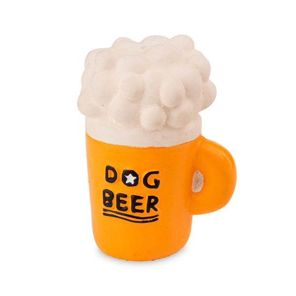 brinquedo cão "latex beer mug" c/ som - 7 cm