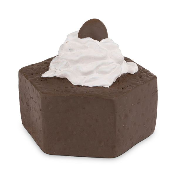 brinquedo cão "latex chocolate cupcake" c/ som - 8 cm
