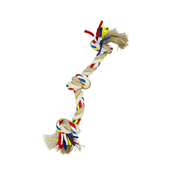 brinquedo cão "corda c/ nós - algodão juta" - 42 cm