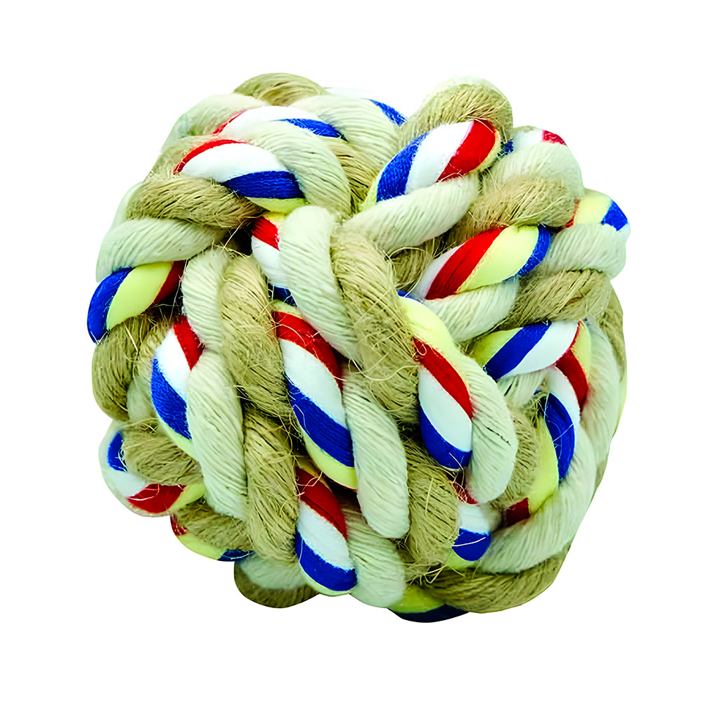 brinquedo cão "rope ball - algodão juta" - 5 cm