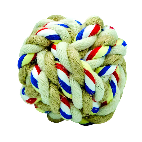 brinquedo cão "rope ball - algodão juta" - 5 cm