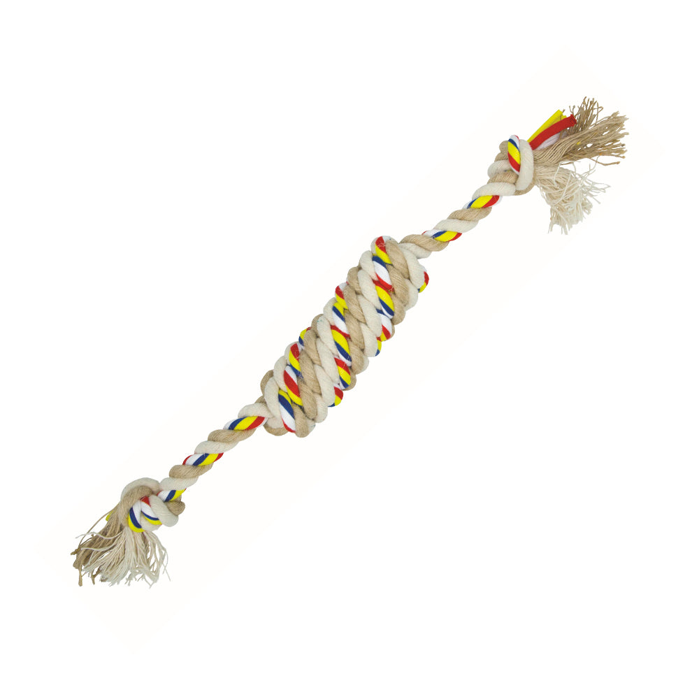 brinquedo cão "braided rope - algodão juta" - 34 cm