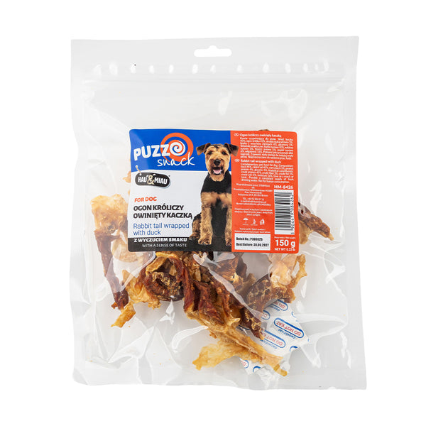 snack natural "rabbit tail with duck" - pato - 150g