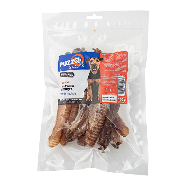 snack natural "lamb trachea" 14-17cm - borrego - 100g