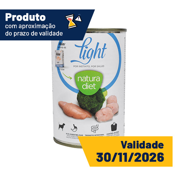 natura diet dog light 400 gr - cx 12 un.