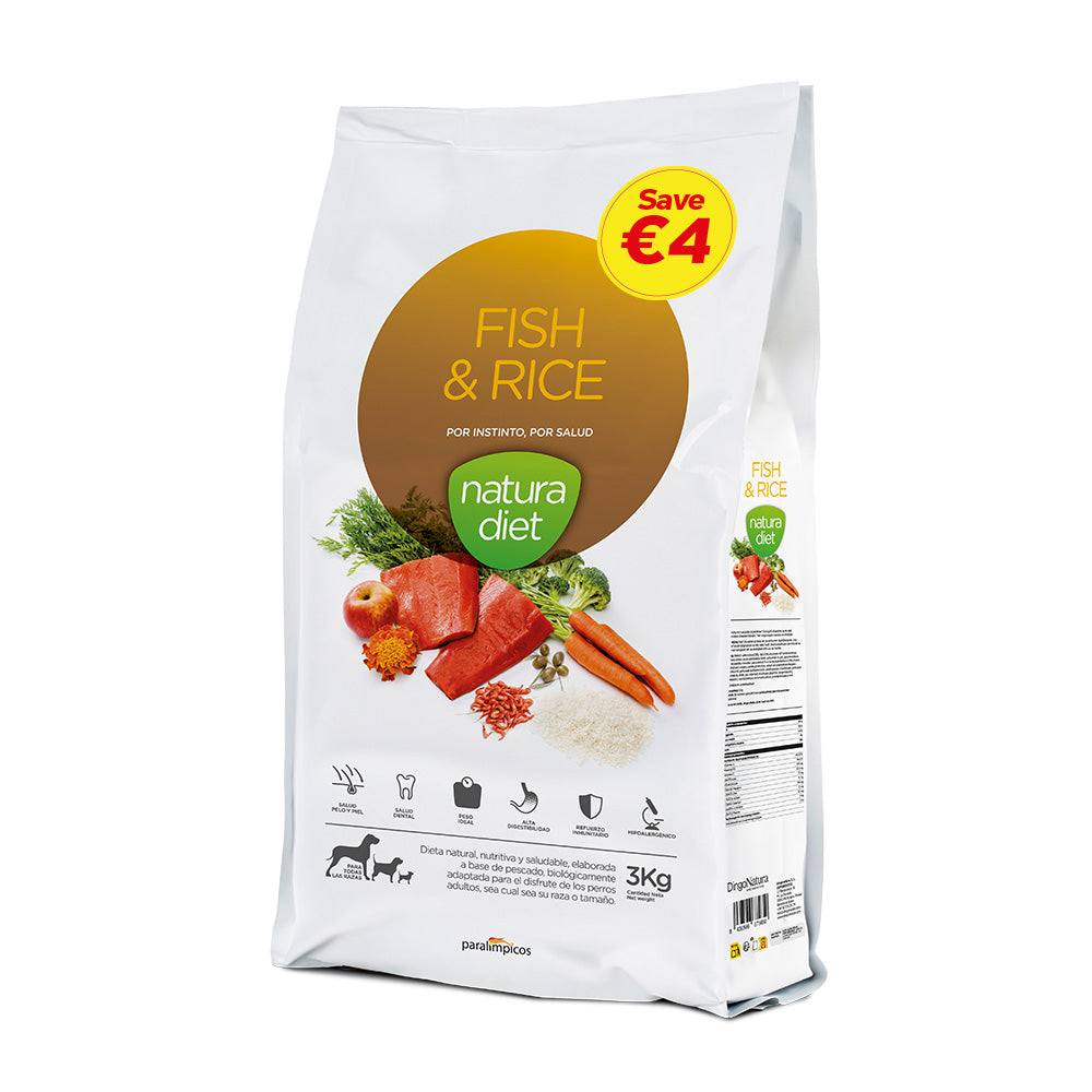 natura diet fish & rice 3 kg (promo -4€)