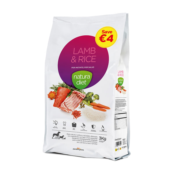 natura diet lamb & rice 3 kg (promo -4€)