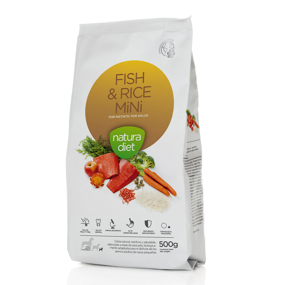 natura diet fish & rice mini