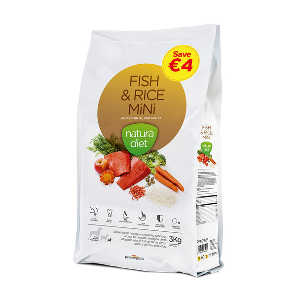 natura diet fish & rice mini 3 kg (promo -4€)