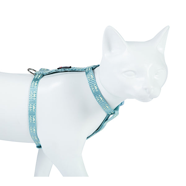 peitoral p/ gato refletor - 10mm x 19-30cm #variant:Azul