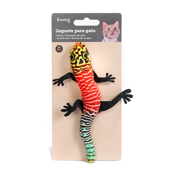 brinquedo gato - lagarto multicolor - 16x9cm