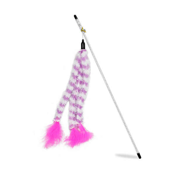 brinquedo gato - stick doble rosa - 45cm
